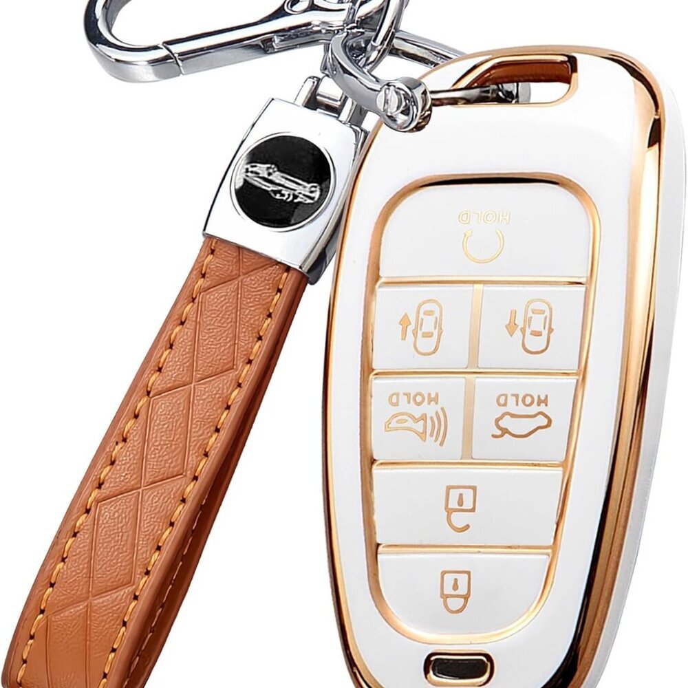 for Hyundai Key Fob Cover with Keychain, Premium TPU Key Case shell for 2024 202